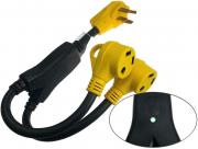 Pactrade Marine 27" RV Power Cord Y Adapter 50Amp Male Plug to Two 30Amp Female